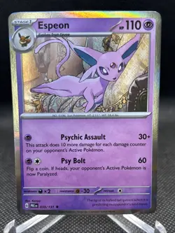 Espeon 033/131 Sv: Prismatic Evolutions Holo NM Pokemon TCG Scarlett and Violet - Image 1