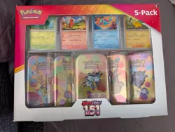 Pokemon 5-Pack Trading Card Game Scarlet and Violet 151, New - Image 1