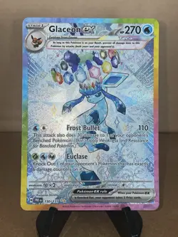 Pokemon TCG Prismatic Evolutions Glaceon ex Special Illustration Rare 150/131 - Image 1