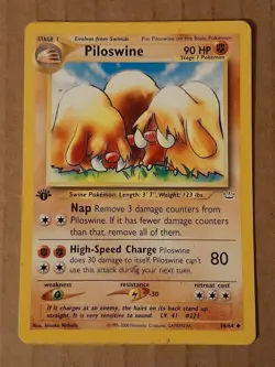 Pokemon Piloswine 36/64 1st Edition Neo Revelation MP See Pictures - Image 1