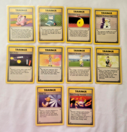 VTG 1999 Pokemon Base Set 10 Lot ALL RARES Trainers C Doll / P Oak / Item LP/NM! - Image 1