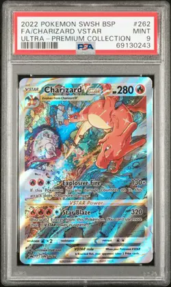 2022 Pokemon Swsh Black Star Charizard Vstar Ultra-Premium Collection #262 PSA 9 - Image 1