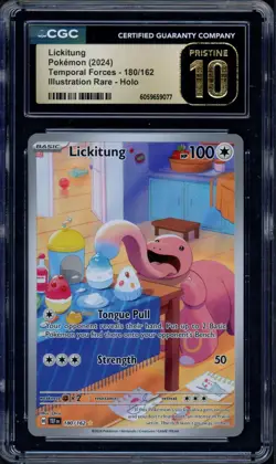 Pokemon CGC 10 Pristine Temporal Forces Illustration Rare Lickitung 180/162 - Image 1