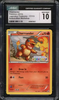 Pokemon CGC 10 Gem Mint Build-A-Bear Workshop Promo Charmander 17/113 - Image 1