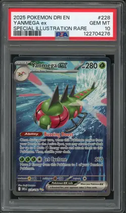 Pokemon PSA 10 Gem Mint Destined Rivals SIR Yanmega EX 228/182 - Image 1