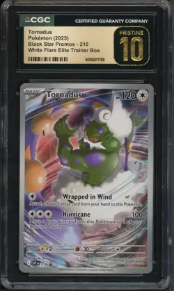 Pokemon CGC 10 Pristine SV Promo Illustration Rare Tornadus SVP210 - Image 1
