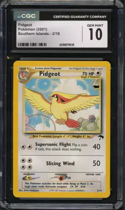 Pokemon CGC 10 Gem Mint Southern Islands Pidgeot 2/18 - Image 1