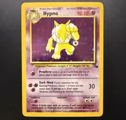 Pokemon TCG Hypno 8/62 Fossil Holo Rare NM - Image 2