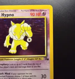 Pokemon TCG Hypno 8/62 Fossil Holo Rare NM - Image 3
