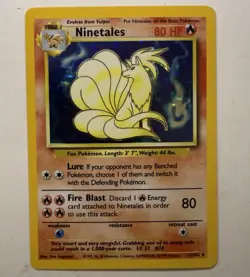 Pokemon TCG Ninetales 12/102 Base Set Unlimited Holo NM - Image 1