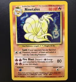 Pokemon TCG Ninetales 12/102 Base Set Unlimited Holo NM - Image 2