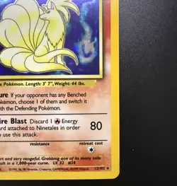 Pokemon TCG Ninetales 12/102 Base Set Unlimited Holo NM - Image 4