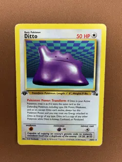 Pokemon Ditto 1st Edition Fossil Rare 18/62 1999 - Image 1