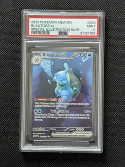 Blastoise ex 200/165 PSA 9 Special Illustration Pokemon 151 Scarlet & Violet TCG - Image 1