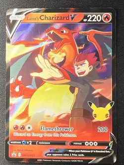 ❤‍🔥 Lance's Charizard V SWSH133 Pokemon Sword & Shield Promo Ultra Rare NM ✨ - Image 1