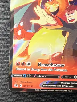 ❤‍🔥 Lance's Charizard V SWSH133 Pokemon Sword & Shield Promo Ultra Rare NM ✨ - Image 4