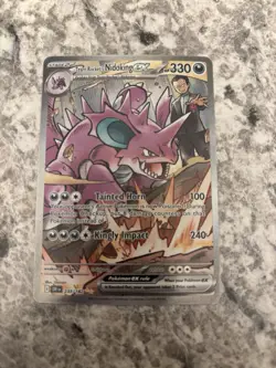 Pokemon Team Rocket's Nidoking EX 233/182 DRI Full Art Ultra Rare Holo 330 HP - Image 1
