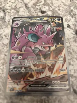 Pokemon Team Rocket's Nidoking EX 233/182 DRI Full Art Ultra Rare Holo 330 HP - Image 2