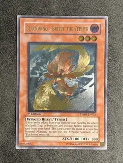 Yu-Gi-Oh Blackwing The Zephyr 1st Edition TSHD-EN003 Ultimate Rare UTR - Image 1
