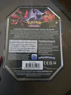 Pokemon TCG Crown Zenith Tin Galarian Articuno New Sealed with Promo/ 4 Packs - Image 3