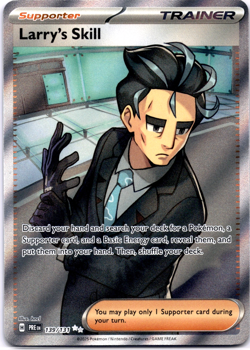 Pokemon TCG Larry's Skill 139/131 Prismatic Evolutions Trainer Holo Near Mint - Image 1