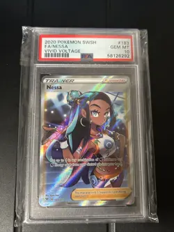 NESSA 2020 POKEMON SWSH VIVID VOLTAGE ULTRA RARE 183/185 PSA 10 Q0004 - Image 1