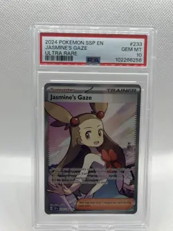 Jasmine's Gaze 233/191 Ultra Rare GEM MINT PSA 10. Pokemon S&V Surging Sparks - Image 1