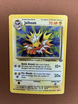 Pokemon Jolteon Jungle Holo Rare 4/64 1999 - Image 1