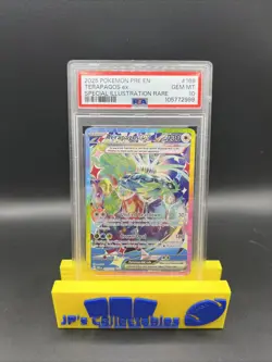 2025 Pokemon Prismatic Evolutions- Terapagos Ex 169/131 SIR PSA 10 - Image 1