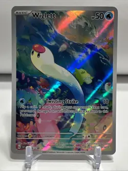 Pokemon TCG Scarlet & Violet Base Wiglett 206/198 Illustration Rare NM One Owner - Image 1