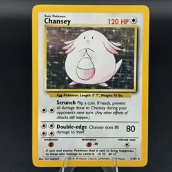 Pokemon TCG Chansey Base Set 3/102 Holo Unlimited Holo Rare - Image 1