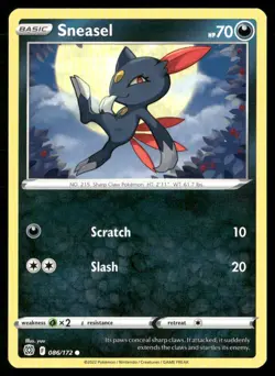 2022 Sword & Shield - Brilliant Stars Sneasel Basic/Common #86 - Image 1