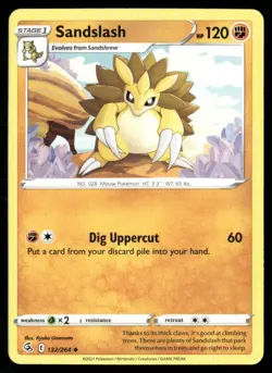 2021 Sword & Shield - Fusion Strike Sandslash Stage 1/Uncommon #132 - Image 1