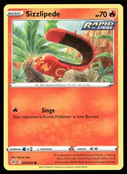 2021 Sword & Shield - Fusion Strike Sizzlipede Basic/Common #47 - Image 1