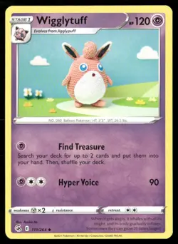 2021 Sword & Shield - Fusion Strike Wigglytuff Stage 1/Uncommon #111 - Image 1