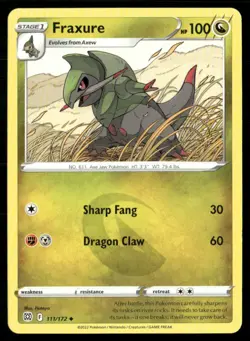 2022 Sword & Shield - Brilliant Stars Fraxure Stage 1/Uncommon #111 - Image 1