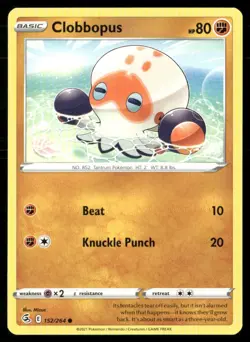 2021 Sword & Shield - Fusion Strike Clobbopus Basic/Common #152 - Image 1