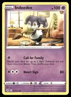 2021 Sword & Shield - Fusion Strike Indeedee Basic/Common #127 - Image 1