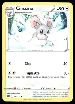 2022 Sword & Shield - Brilliant Stars Cinccino Stage 1/Uncommon #125 - Image 1