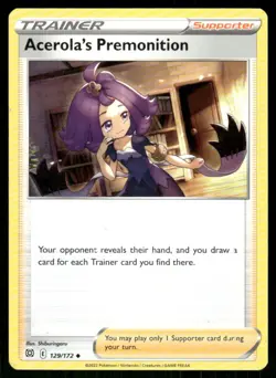 2022 Sword & Shield - Brilliant Stars Acerola’s Premonition Uncommon #129 - Image 1