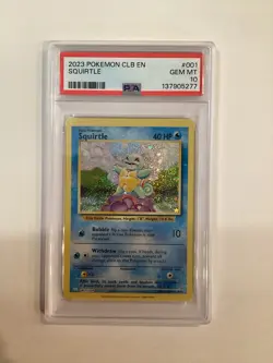 Pokemon Classic Collection Squirtle Holo CLB 001/034 PSA 10 - Image 1