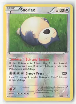 #Snorlax #58/83 Rare,Reverse holo Near Mint or Better Pokemon - Image 1