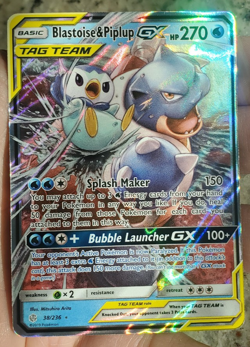 Blastoise & Piplup GX 38/236 Sm-Cosmic Eclipse Holo POKEMON - Image 1