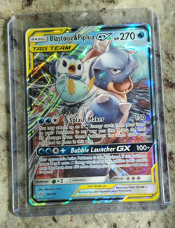 Blastoise & Piplup GX 38/236 Sm-Cosmic Eclipse Holo POKEMON - Image 3