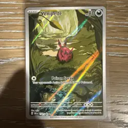 Pokemon Venipede 132/086 Sv: Black Bolt Illustration Rare Full Art Holo NM - Image 1