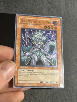 Yu-Gi-Oh Brron, Mad King of Dark World Ultimate Rare 1st Edition EEN-022 MP/LP - Image 4
