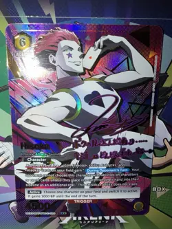 HUNTER x HUNTER Hisoka SR 2 Star Holo Autographed UEX04BT TTR2-024 Union Arena - Image 2