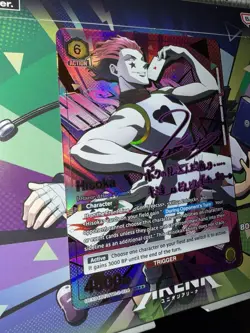 HUNTER x HUNTER Hisoka SR 2 Star Holo Autographed UEX04BT TTR2-024 Union Arena - Image 4