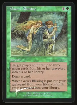 2001 MTG Magic the Gathering Card Gaea's Blessing Foil Arena Promo TCG - Image 1