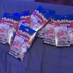Pokemon TCG Rayquaza VMAX 8 Packs Lot, 25 Cards Each, Foil, English - Image 1
